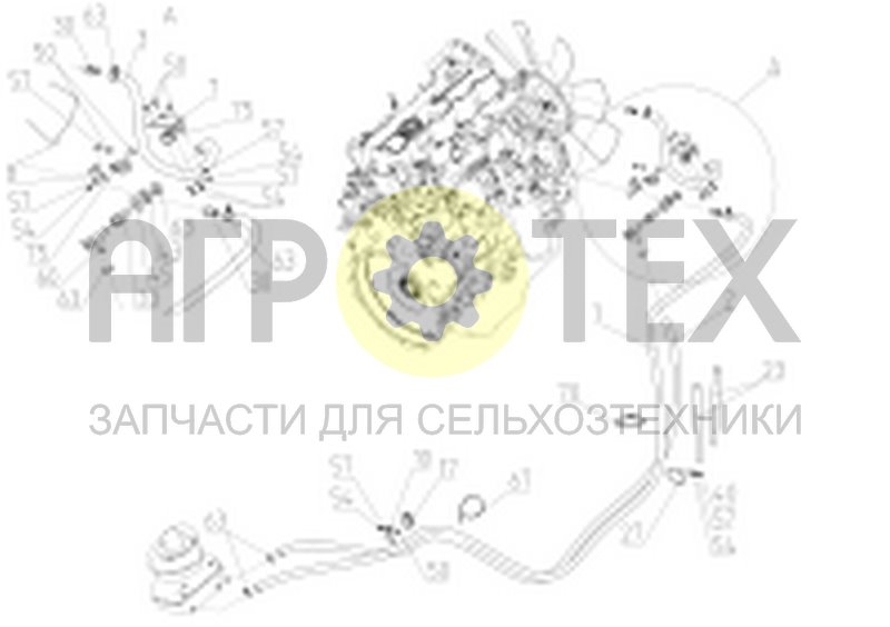 Чертеж Коммуникации отопителя (1.13.500)